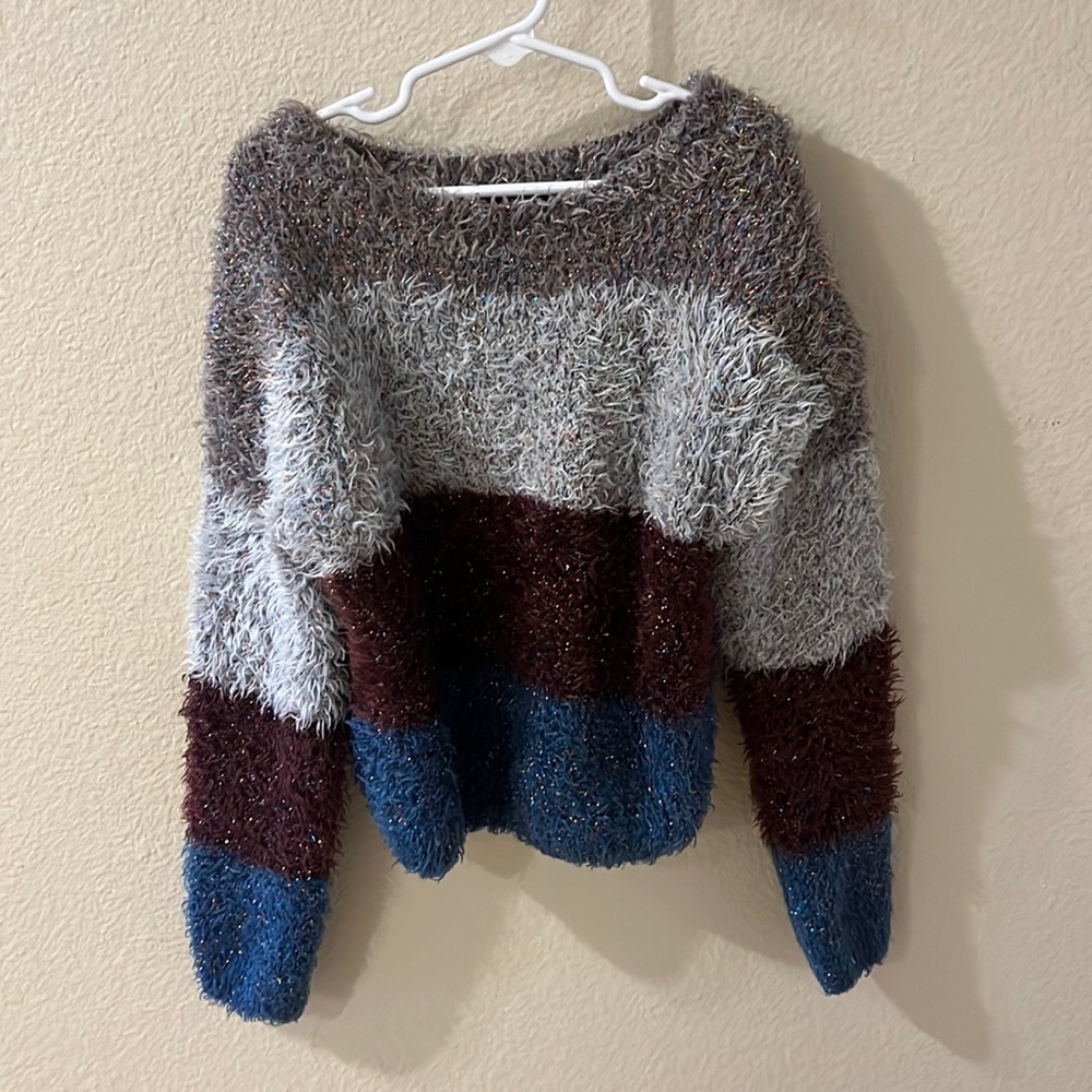 Size 7/8 fuzzy sweater from art class